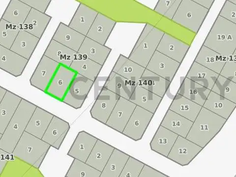 Terreno en Venta 20  mts Frente