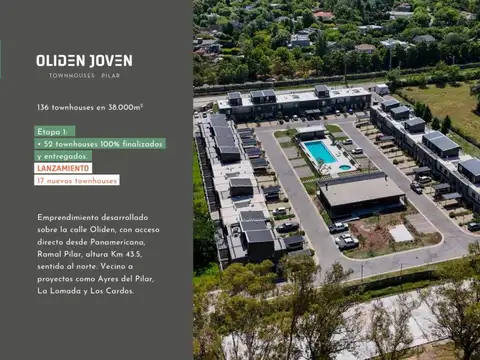 Oliden Joven, lanzamiento Town house Del Viso Pilar