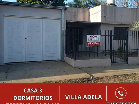 Casa en alquiler Villa Adela