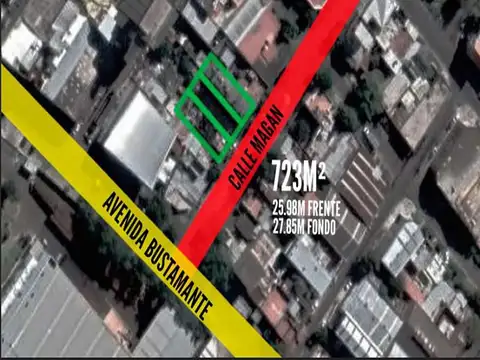 Terreno en Venta 27  mts Fondo