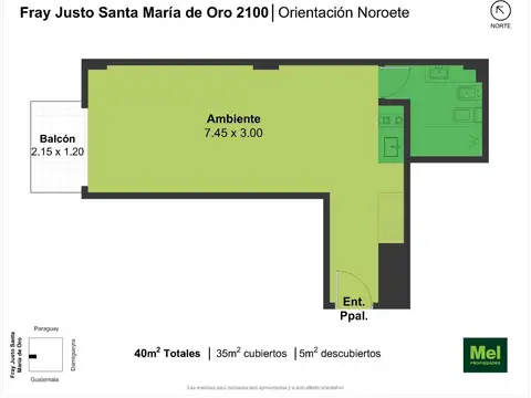 Fray Justo Santa Maria De Oro 2100, Piso 2