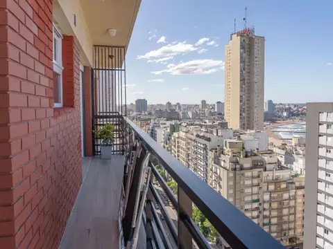 Departamento en alquiler temporario 2 ambientes para 4 con vista al mar y cochera