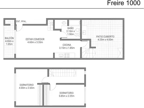 Depto Tipo Casa en Venta de 2 dormitorios
