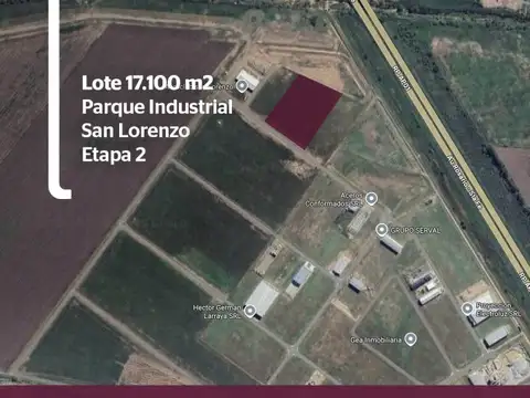 Lotes 17.100 m2 - SECTOR INDUSTRIAL-  Parque Industrial San Lorenzo. Etapa II