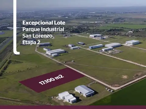 Lotes EN VENTA 17.100 m2  - SECTOR INDUSTRIAL-  Parque Industrial San Lorenzo. Etapa II