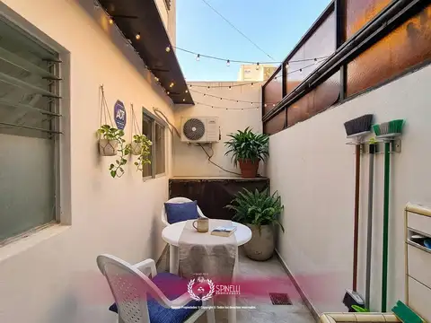 Alquiler con muebles departamento 2 ambientes 45M² con patio al contrafrente en San Cristóbal