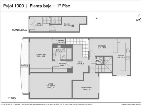 Depto Tipo Casa 4 ambientes con 2 baños