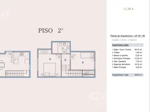 Depto Tipo Casa en Venta de Monoambiente