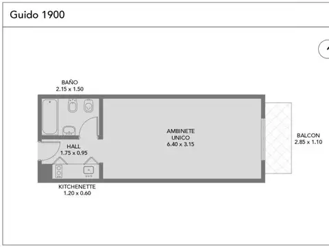 Departamento en Venta en Recoleta, USD 92.000
