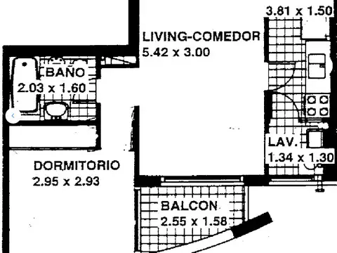 Departamento en Venta de 1 dormitorio