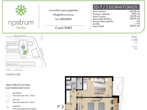 VENTA 2 DORMITORIOS NOSTRUM GARDEN PRADO