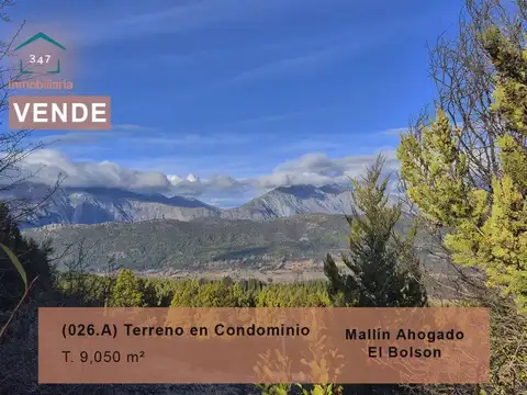 (026.A) EL BOLSON, sobre camino al centro de ski. TERRENO EN CONDOMINIO