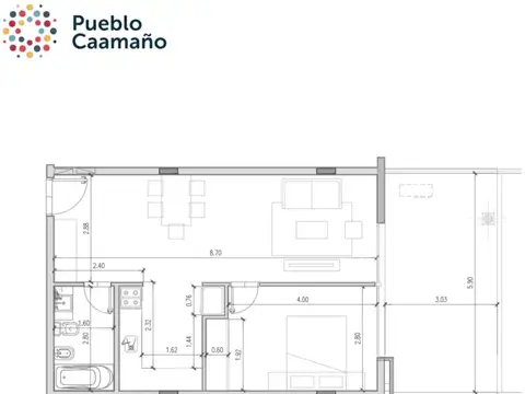 pueblo Caamaño 100, Piso 2°