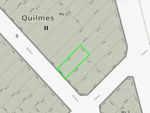 Terreno en Venta 8,66  mts Frente