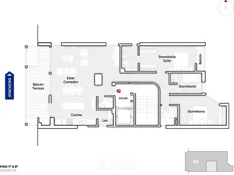 Departamento en Venta de 3 ambientes