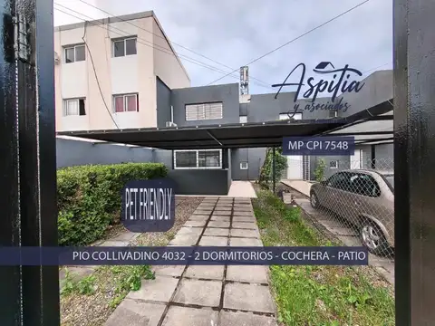 Alquiler dúplex a 2 dormitorios con cochera y patio en cerro chico