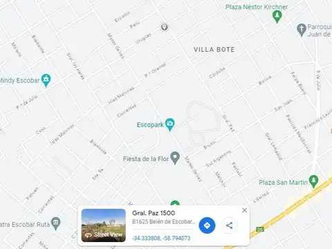 Terreno en Venta en Belén de Escobar, USD 36.000