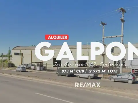ALQUILER DE GALPÓN EN CENTENARIO