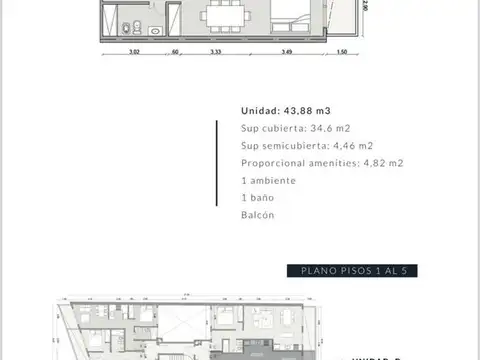 Departamento en Venta de Monoambiente