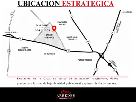 Pre- Venta • Lotes de 4382m2 • Financiación • Los Pinos • Exaltación de la Cruz