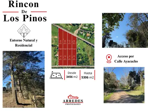 Pre- Venta • Lotes de 4382m2 • Financiación • Los Pinos • Exaltación de la Cruz