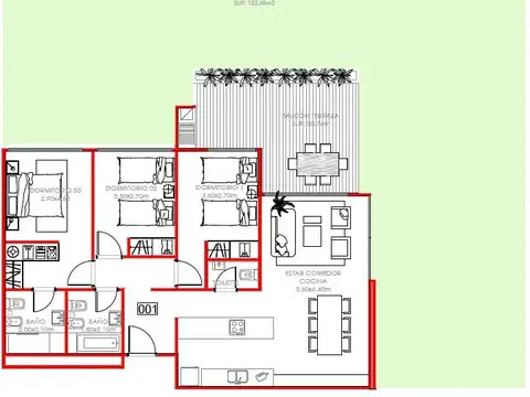 Departamento en Venta de 4 ambientes