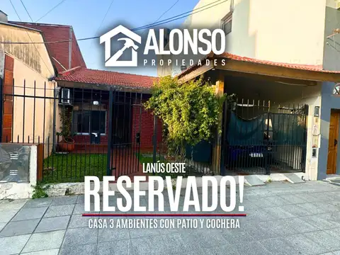 Casa 3 Ambientes con Patio y Cochera en Venta en Avellaneda