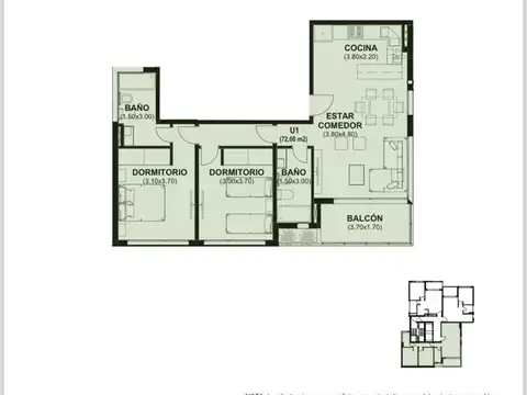 VENTA TORRE SAKURA- EN POZO-SOBRE BOULEVARD 2 DORM
