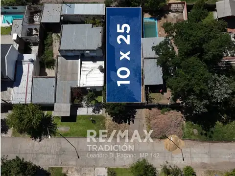 Terreno de 250 m² a la venta macrocentro de Rcia.-