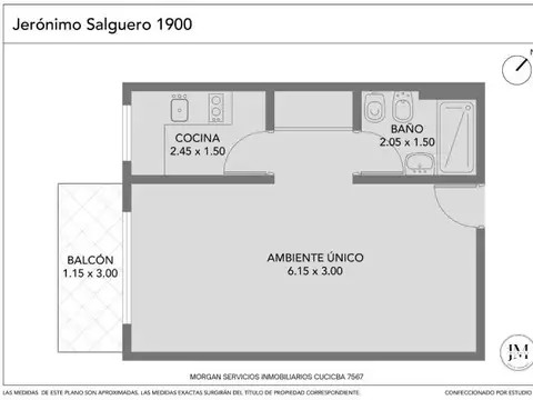 Departamento en Venta de 1 dormitorio