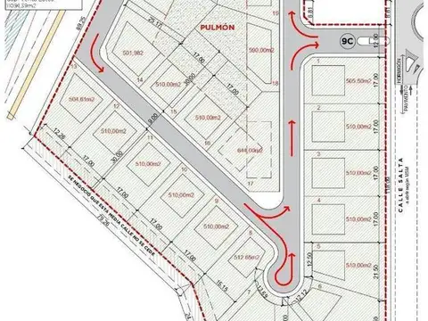 Terreno en Venta 17  mts Frente