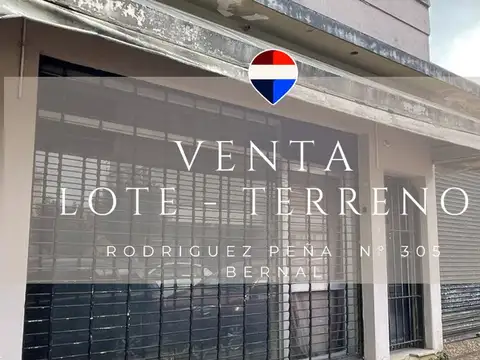 VENTA LOTE TERRENO BERNAL CENTRO IDEAL INVERSOR