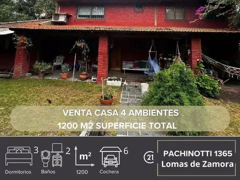 VENTA CASA 4 AMBIENTES LOMAS DE ZAMORA