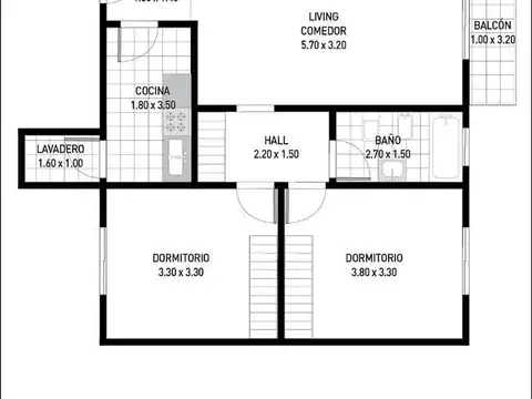 Rawson 100, Piso 2