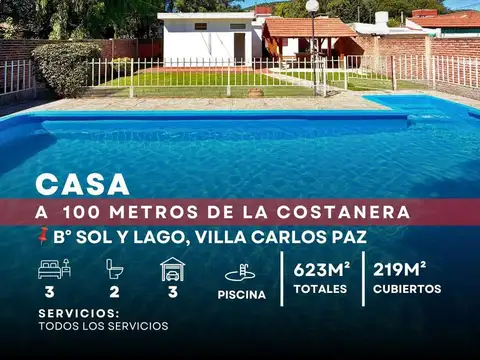 Exclusiva Casa En Venta 3 Dormitorios Con Pileta en Barrio Sol Y Lago - Villa Carlos Paz