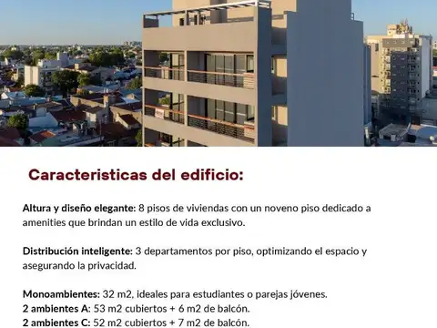 Edificio a Estrenar - Unidades de 2 ambientes