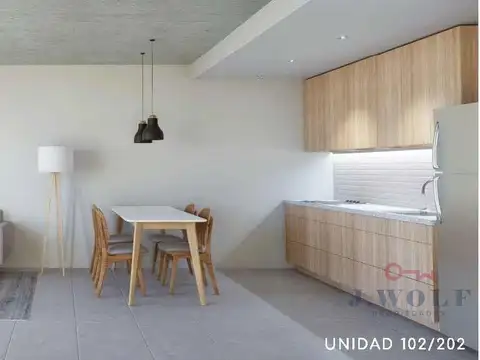 Departamento 2 ambientes con 1 baño