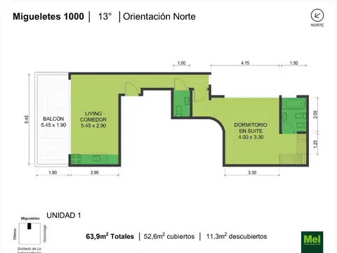 Migueletes 1000, Piso 13