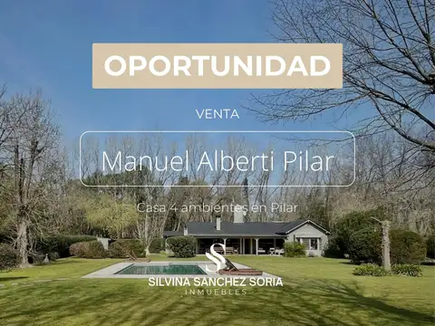 CASA 4 AMBIENTES EN VENTA, MANUEL ALBERTI, PILAR