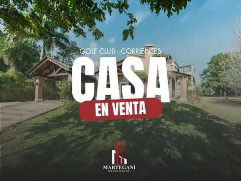 Venta Casa Golf Club Corrientes, 2 Lotes, Frente al Hoyo 10, Pileta y Quincho
