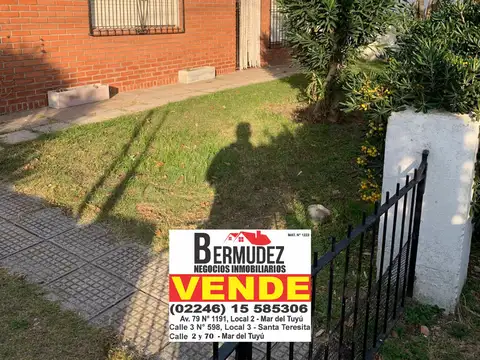 Casa venta 3 ambientes Mar del tuyu calle 64 entre 5 y 6