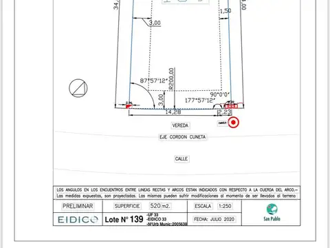 Nuevo Ingreso. Lote Interno en Venta, San Pablo, Derqui, Pilar