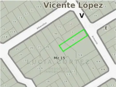 Terreno en Venta 10  mts Frente