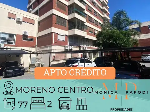 DEPARTAMENTO DE 2 AMBIENTES CON COCHERA EN VENTA EN COMPLEJO LA PALMERA - MORENO