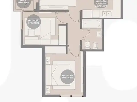 Departamento en Venta de 3 ambientes