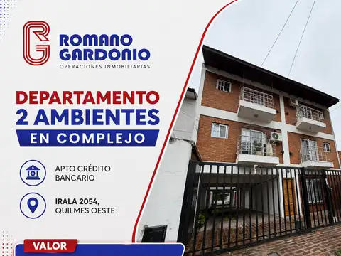Departamento 2 ambientes en complejo