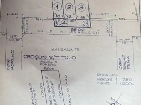 Lote de terreno - Calle Alberico Angelozzi-  Alcorta