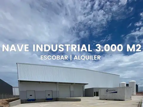 Alquiler de depósito industrial de 3.000 m2 en Plaza industrial Escobar