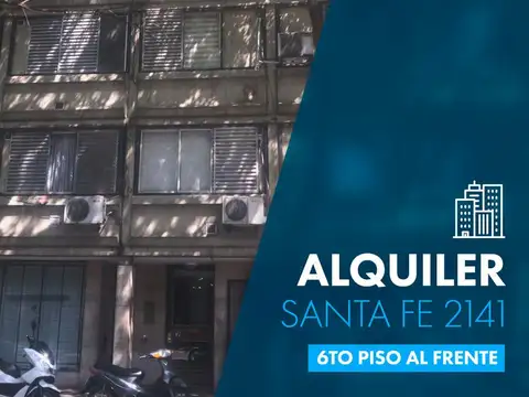 Alquiler Santa Fe 2141 3 Dorm Piso 6 al frente s/balcón con cochera