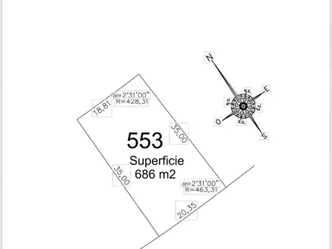Terreno en Venta 19  mts Frente